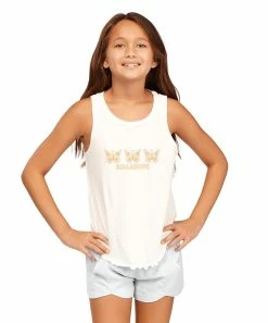 Deals ๐ Billabong Salt Crystal Butterflies Curvy-Hem Tank - ๐ง Girls โค๏ธ