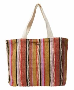 Best deal ❤️ Billabong Mustard & Red Stripe Modern Love Tote 👏