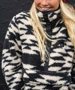 Wholesale 🛒 Billabong Off-Black Switch Back Fleece Pullover - Juniors 👍