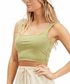 Discount 👏 Billabong Avocado Tie-Dye Stay Sunny Crop Tank - Juniors 😉