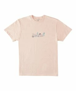 Hot Sale 🧨 Billabong Dusty Pink Chest Pack Crewneck Tee - Men 👍