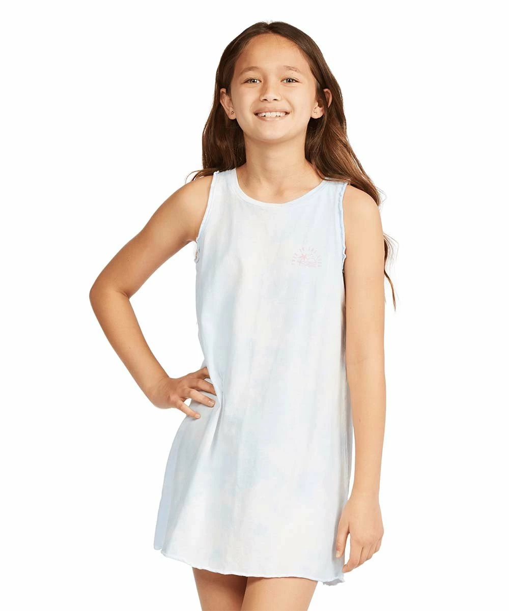 Brand new 🔥 Billabong Sweet Blue & White Kind Of Sweet Sleeveless 👗 Dress - 👧 Girls ✔️