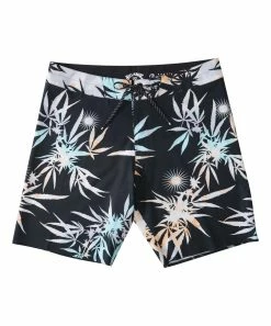 Flash Sale ๐ Billabong Black & Light Blue Tropical Leaf Sundays Board Shorts - Boys โญ
