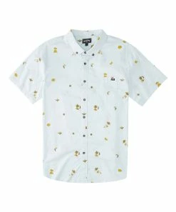 Coupon 🥰 Billabong Sky Blue Sundays Short-Sleeve Button-Up - Boys 😀