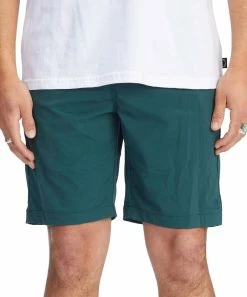 Promo 💯 Billabong Dark Teal Zip-Pocket Drawstring Shorts - Men 🧨