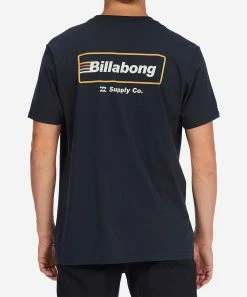 Promo 👍 Billabong Washed Black Crewneck Tee - Men 👍