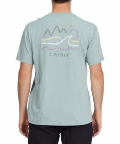 Deals 🔥 Billabong Agave Mounta Sea 'A/Div' Organic Cotton Crewneck Tee - Men 🥰