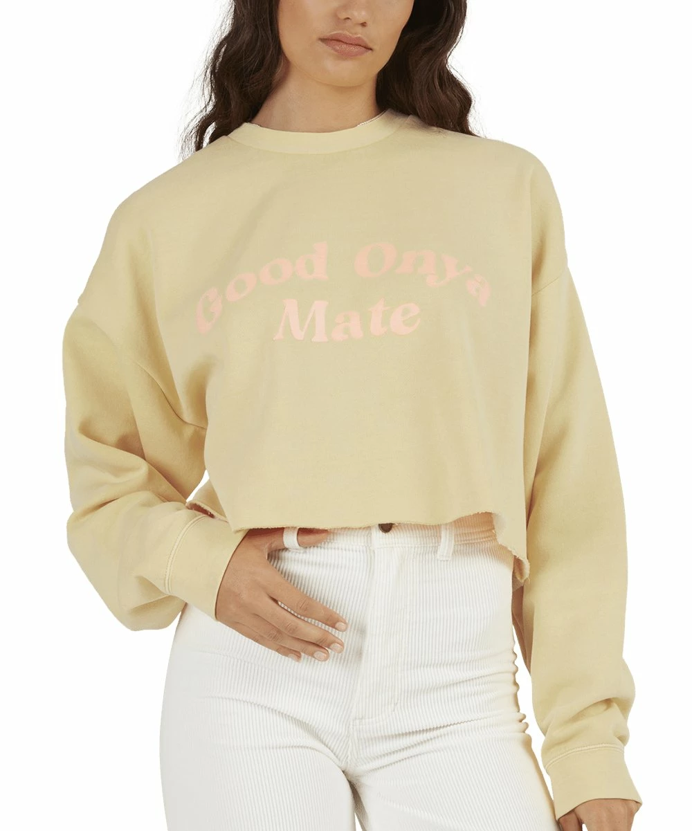 Coupon ๐ Billabong Sunburst 'Good Onya Mate' Crop Sweatshirt - Juniors ๐งจ