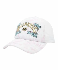 Cheap 😀 Billabong Blush Crush Palm Logo Heritage Mashup Trucker Hat 🛒
