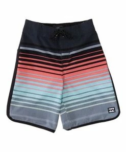 Budget 🛒 Billabong Charcoal & Blue Stripe Boardshorts - Toddler 🧨