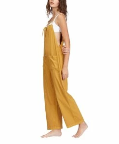 Buy ⭐ Billabong Sunset Gold Beach Cruiser Wide-Leg Overalls - Juniors 😍