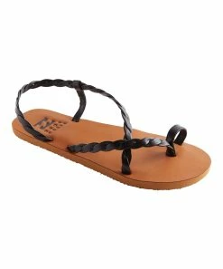 Flash Sale 🔔 Billabong Black Agua Waves Braided Strap Slingback 🩴 Sandal - 👩 Women ⭐