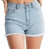 Wholesale ✨ Billabong Light Blue So Cheeky Denim High-Waist Shorts - Juniors 🎁