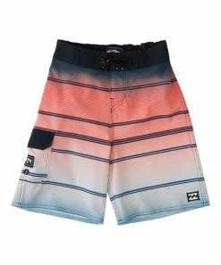 Promo 🥰 Billabong Red & White Stripe All Day Boardshorts - Toddler & Boys 😍