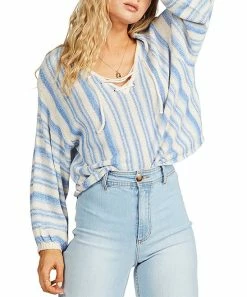 Flash Sale ⭐ Billabong Sweet Blue So Sweet Tie V-Neck Sweater - Juniors 🎁