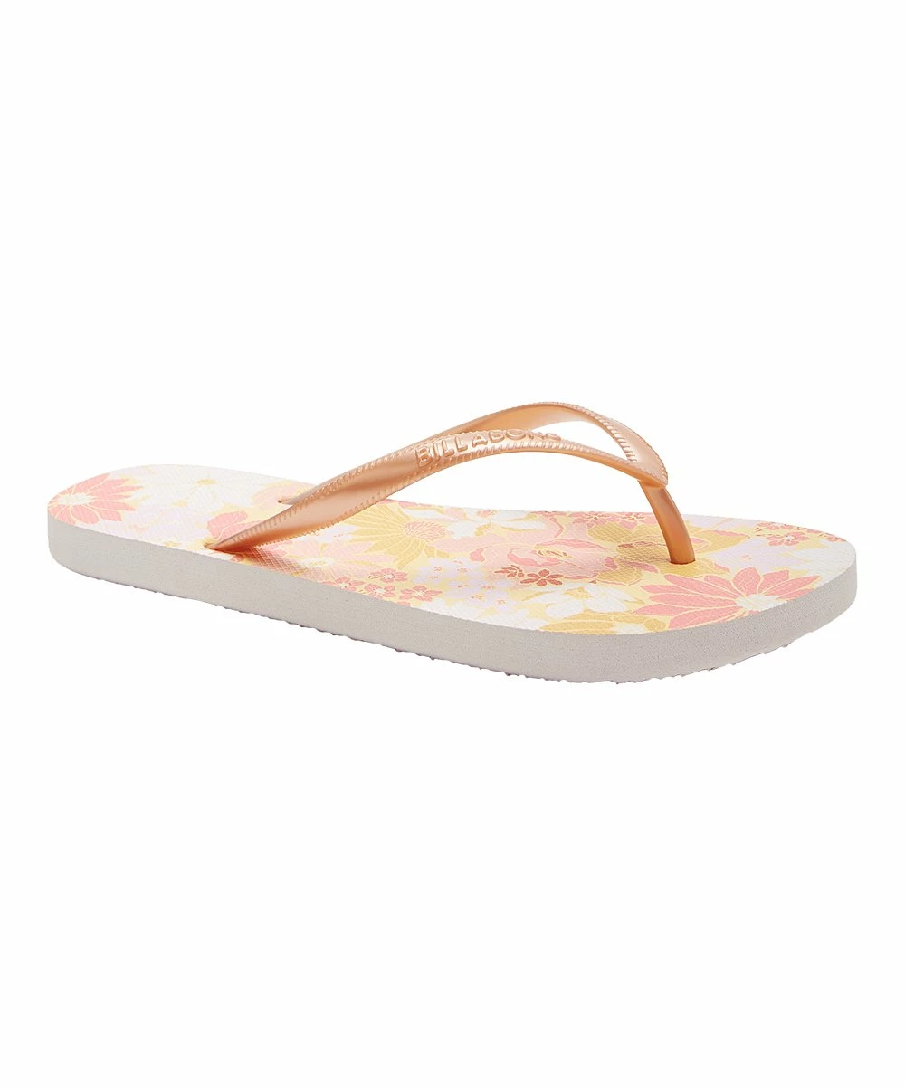 Budget ✨ Billabong Peach Pit Floral Dama Flip Flop - 👩 Women ✔️