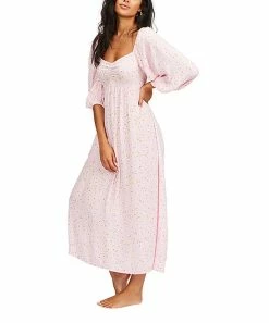 Best reviews of 🤩 Billabong Pink Lady Floral Swept Away Empire-Waist Sweetheart Midi 👗 Dress - Juniors 👏