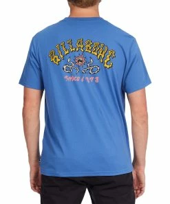 Budget 👏 Billabong Rinse Blue Theme Arch Crewneck Tee - Men 🔔