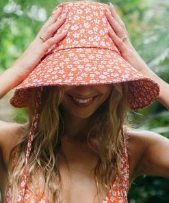 New 😉 Billabong Rose Clay Floral Direct Sun Bucket Hat 🥰