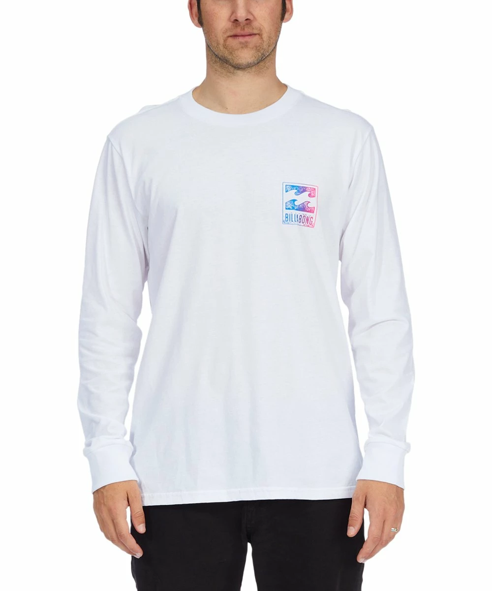 Budget ๐ Billabong White & Turquoise Logo Crayon Wave Long-Sleeve Tee - Men ๐ - Image 5