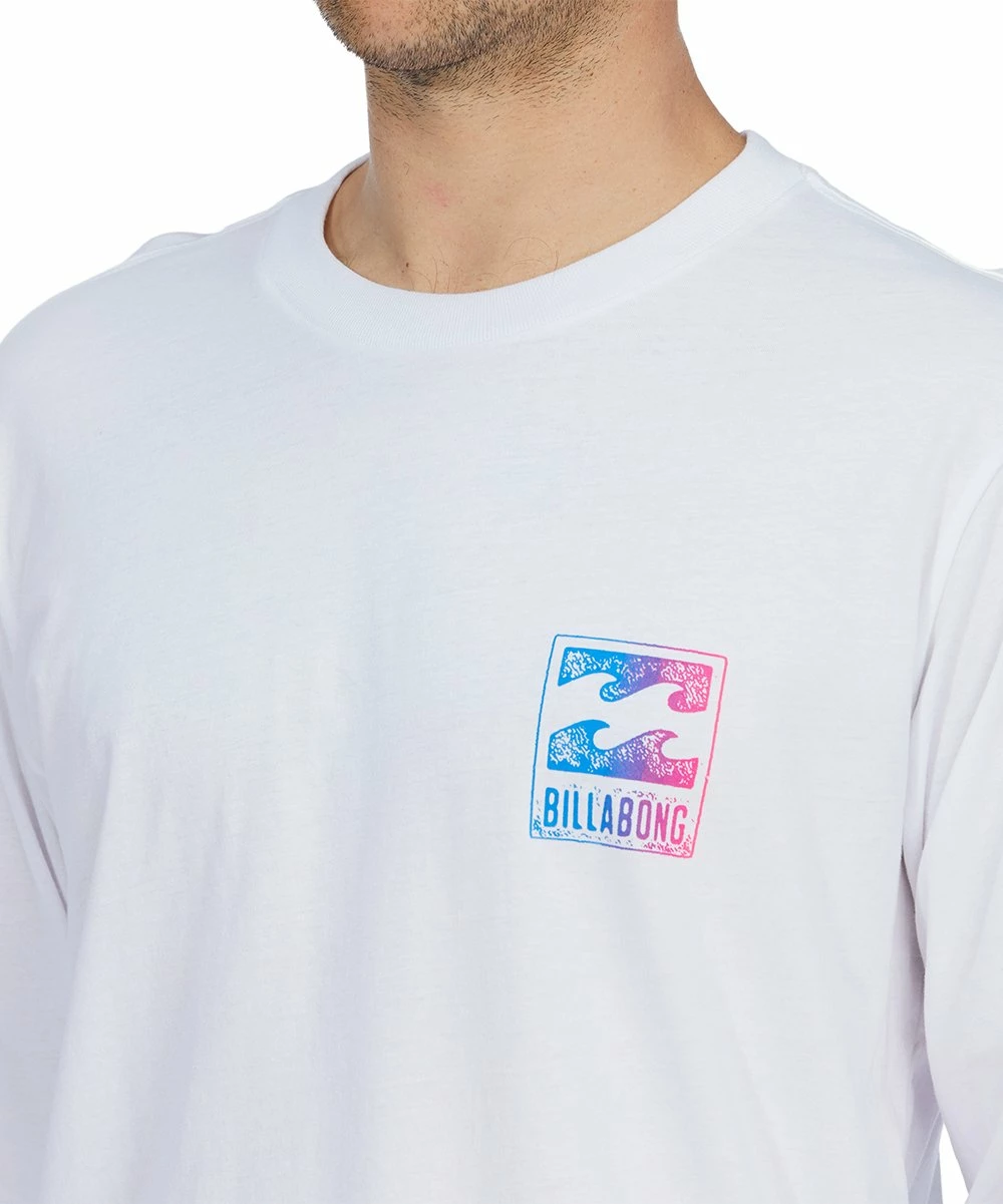 Budget ๐ Billabong White & Turquoise Logo Crayon Wave Long-Sleeve Tee - Men ๐ - Image 4