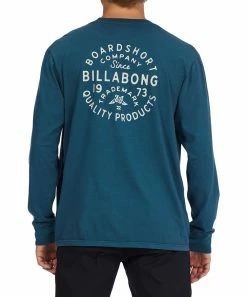 Budget ✨ Billabong Navy Logo Union Long-Sleeve Tee - Men 🥰
