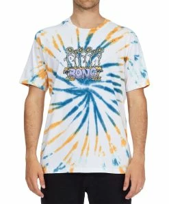 Best reviews of 💯 Billabong White & Blue Tie-Dye Logo Daisy Grow Organic Cotton Tee - Men 😍