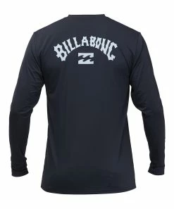 Cheap 😉 Billabong Black Logo Arch Wave Long-Sleeve Rashguard - Men ✔️