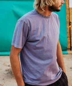 Flash Sale ⌛ Billabong Dusty Grape Logo Mesa Wavewash Organic Cotton Tee - Men 😍
