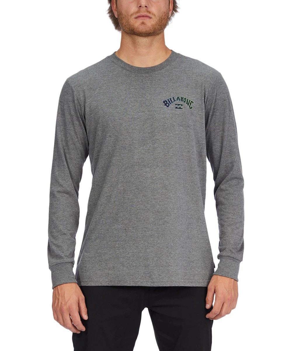 Outlet ๐ฅ Billabong Heather Gray Logo Arch Long-Sleeve Tee - Men โ - Image 4