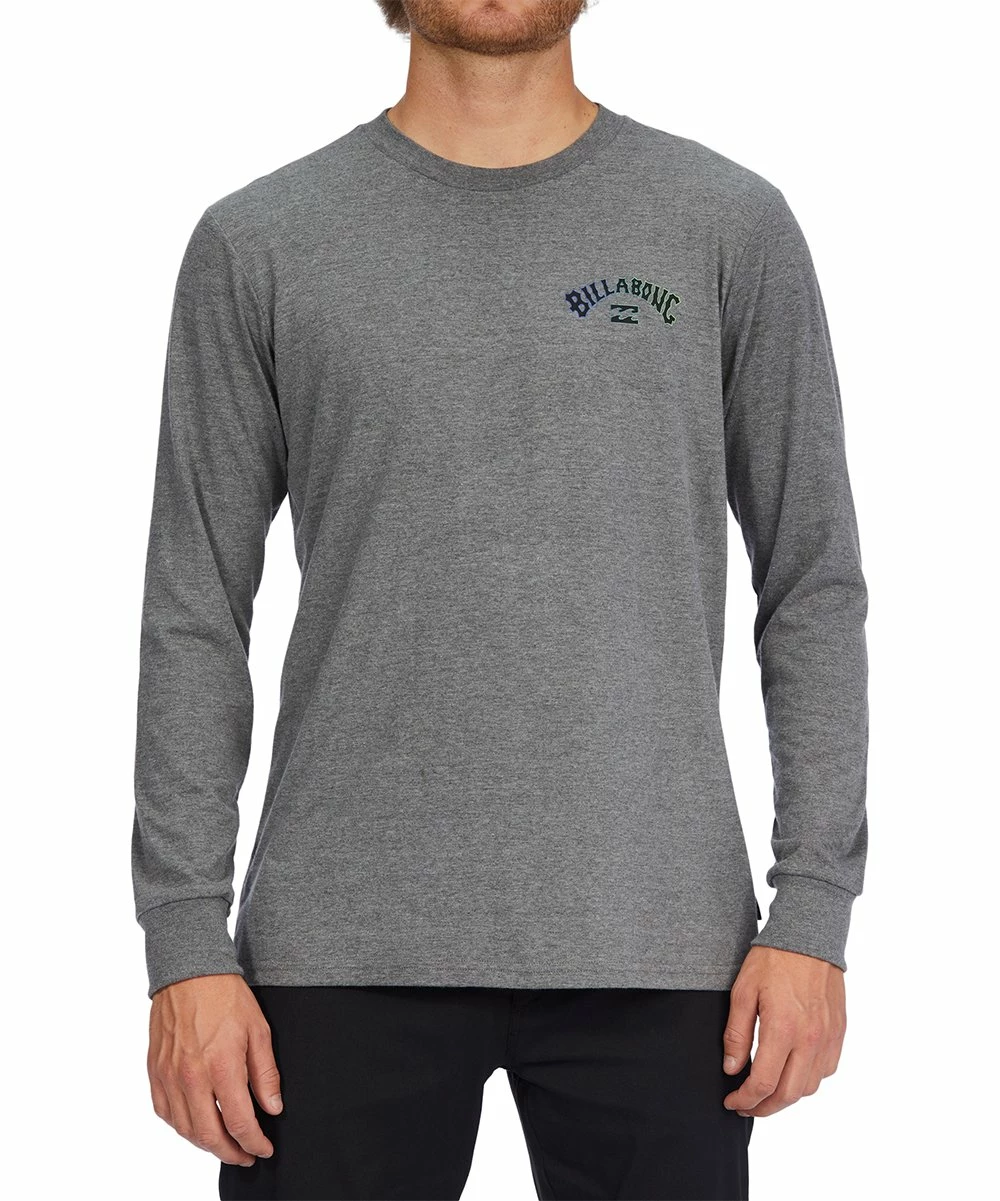 Outlet ๐ฅ Billabong Heather Gray Logo Arch Long-Sleeve Tee - Men โ - Image 5