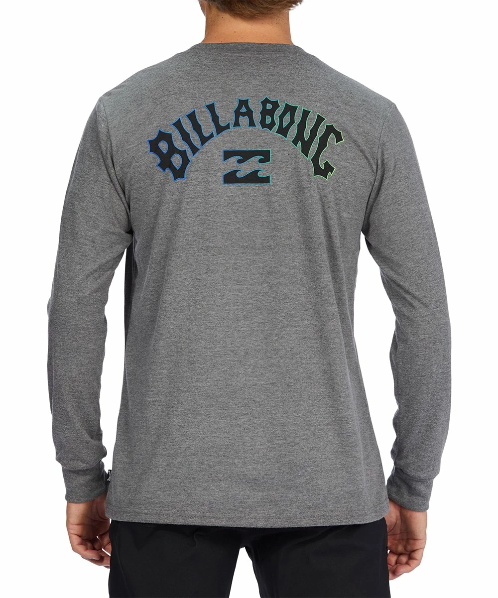 Outlet ๐ฅ Billabong Heather Gray Logo Arch Long-Sleeve Tee - Men โ