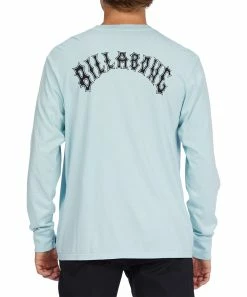 Discount 🛒 Billabong Coastal Light Blue Logo Arch Long-Sleeve Tee - Men 😉
