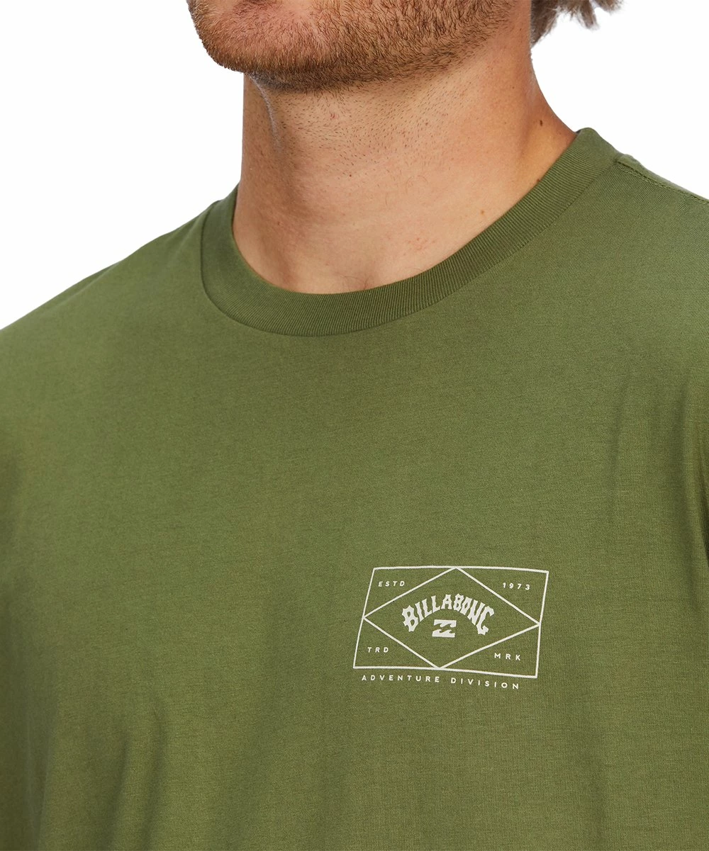 Discount ❤️ Billabong Washed Olive Logo Hardware Organic Cotton Tee - Men 🔔 - Image 4
