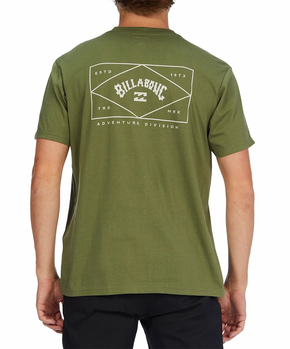 Discount ❤️ Billabong Washed Olive Logo Hardware Organic Cotton Tee - Men 🔔