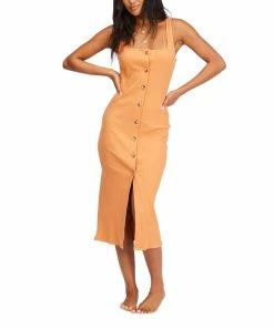 Outlet 🎉 Billabong Desert Clay Nissi Henley Sleeveless 👗 Dress - Juniors 👍