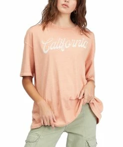Top 10 💯 Billabong Stone Rose 'California' Land Of Milk & Honey Boyfriend Tee - Juniors 😉