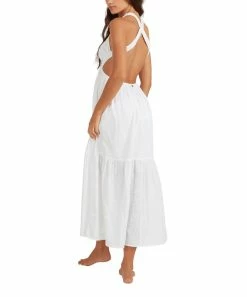 Cheapest ⭐ Billabong White Shore Thing Open Back Maxi 👗 Dress - Juniors ⌛