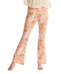 Deals 🔔 Billabong Pineapple Floral Sundown Flare Pants - Juniors 😀